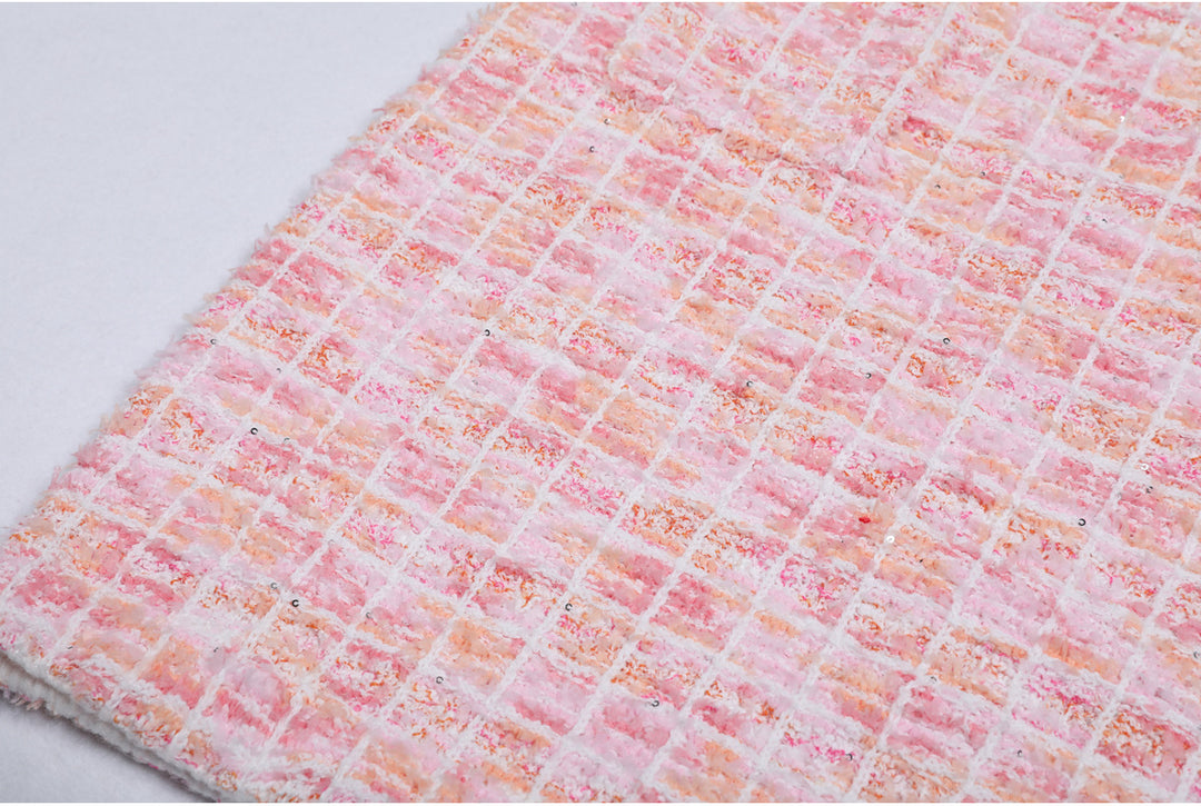 طقم تويد من قطعتين مع حواف من الترتر – سيلينيدي