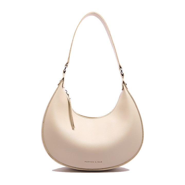 smooth crescent shoulder bag with adjustable strap – LUMINA