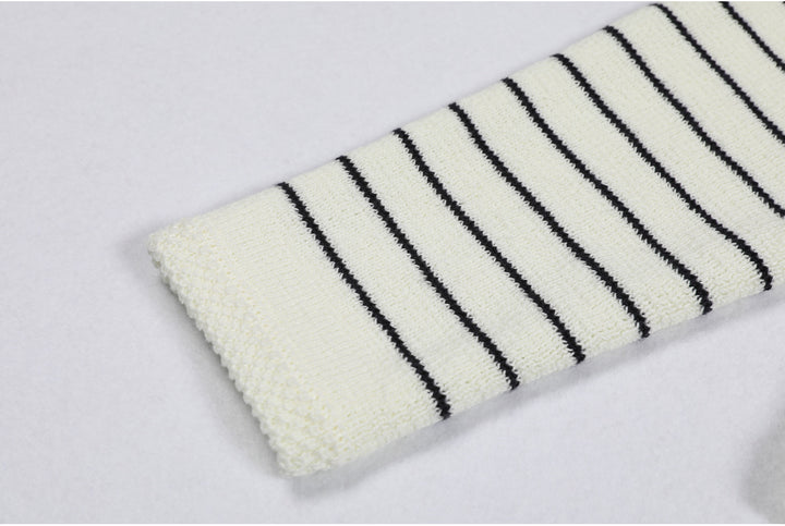 striped knit jacket with gold buttons – MARINAKI