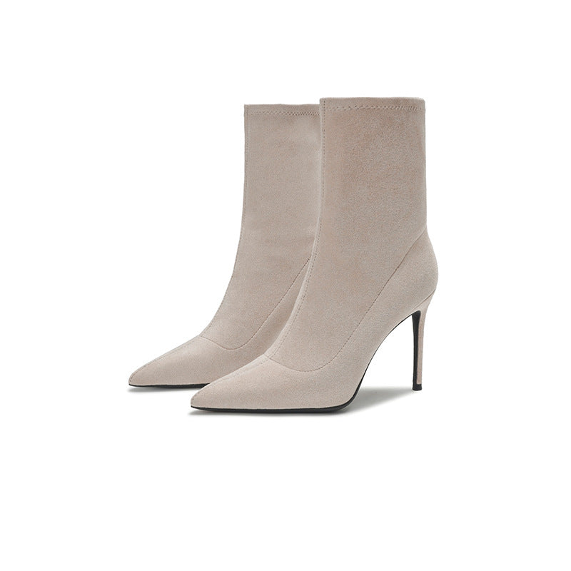 pointed-toe ankle boots with stiletto heel – ARIANZWY +1