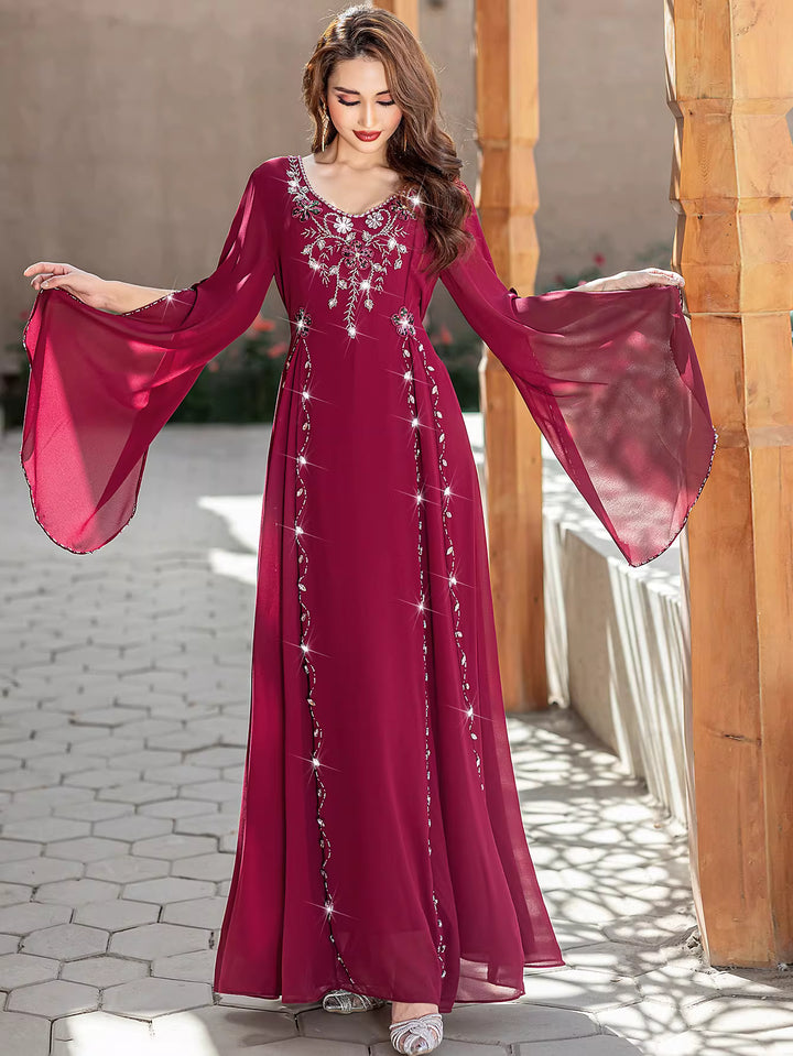 Long Sleeve Maxi Dress with Waist Detail – ELYRA