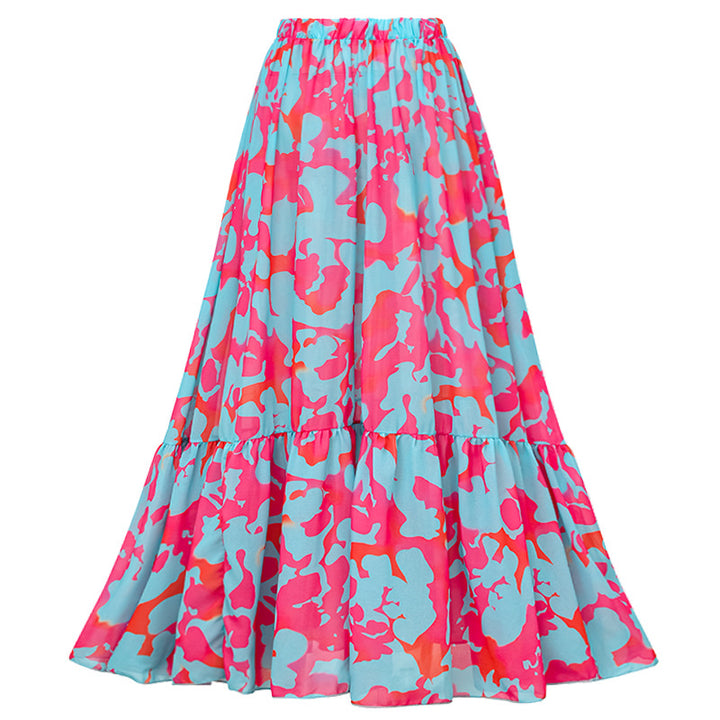 ruffle bikini set with tiered maxi skirt – TROPIC