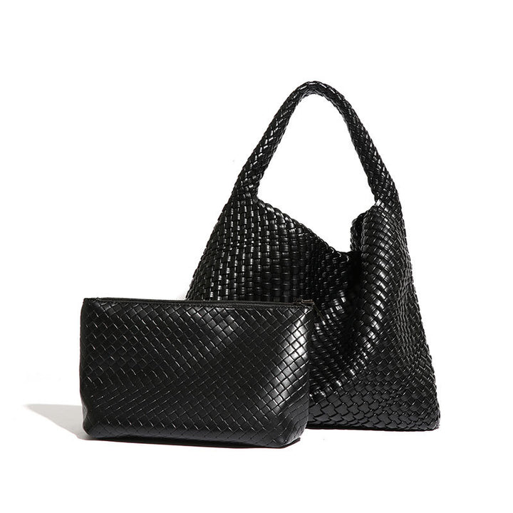 Olive Woven Hobo Bag with Matching Pouch – VIRELLE
