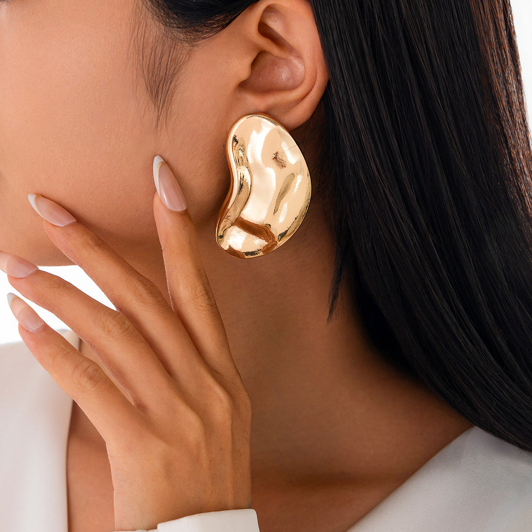 Boucles d'oreilles créoles à double couche texturée avec détail gravé – Akoma 