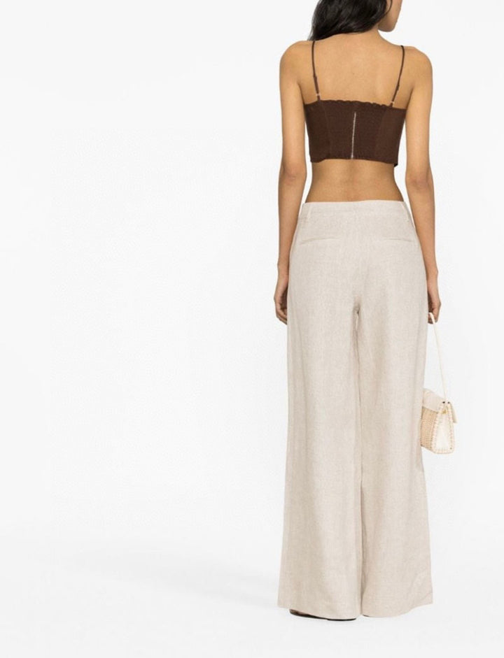 Solid Wide Leg Trousers