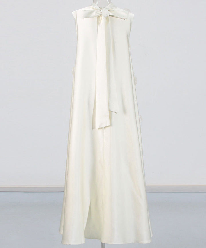 Elegant Floral Appliqué Maxi Dress - Blossom