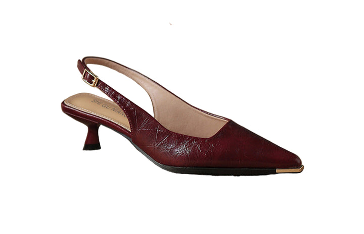 slingback pumps with metallic tip – SERENATLU