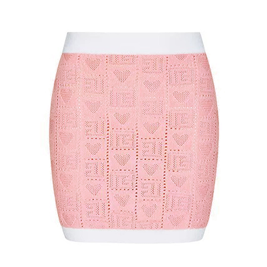 three-piece crochet knit set with contrast trim – LARISSAP