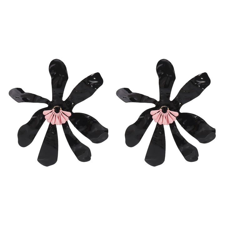 abstract flower enamel earrings – PETALIA