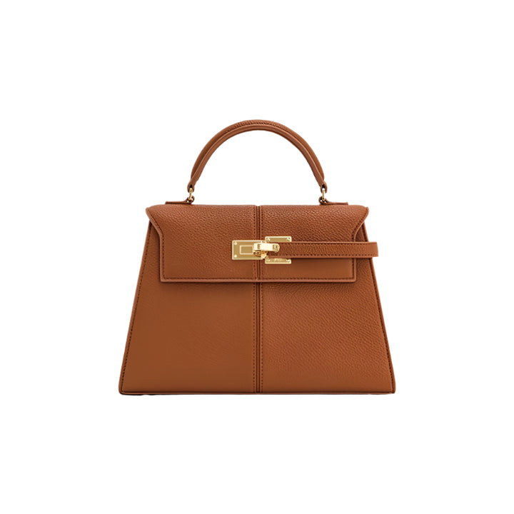 Structured Top-Handle Bag with Turn-Lock Closure – IVIIRY