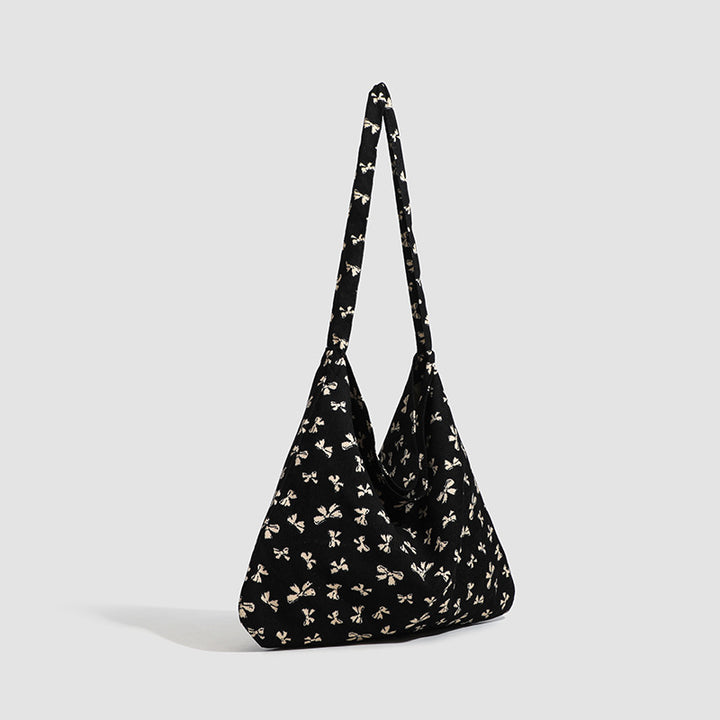 Butterfly Print Hobo Shoulder Bag - Style