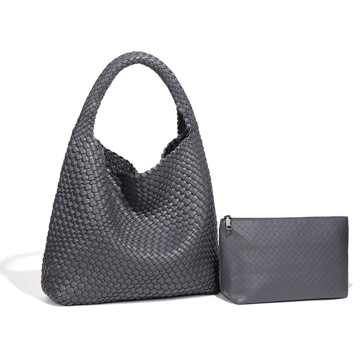 Olive Woven Hobo Bag with Matching Pouch – VIRELLE