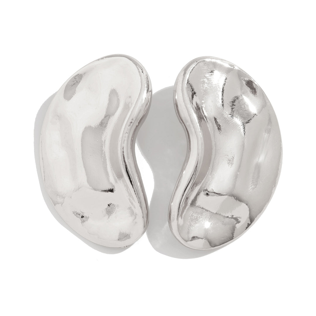 Boucles d'oreilles créoles à double couche texturée avec détail gravé – Akoma 