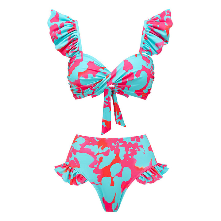 ruffle bikini set with tiered maxi skirt – TROPIC