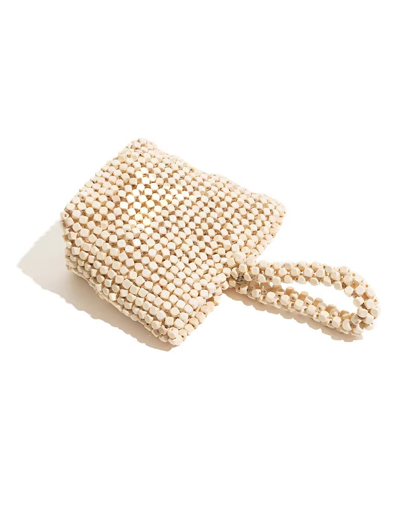 mini beaded tote bag with structured handle – COCO