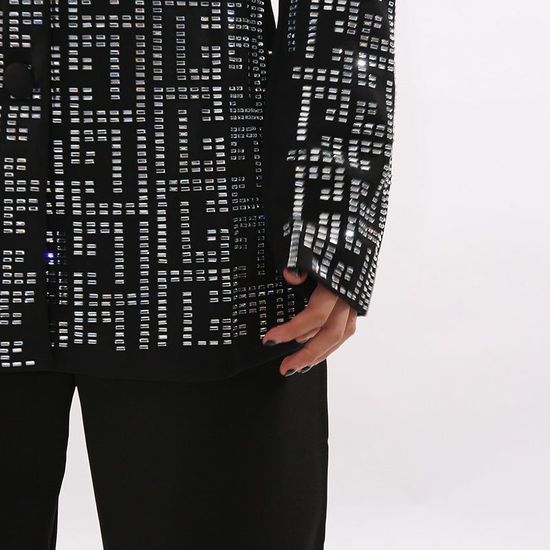 Crystal-Studded Tailored Blazer – NOVA