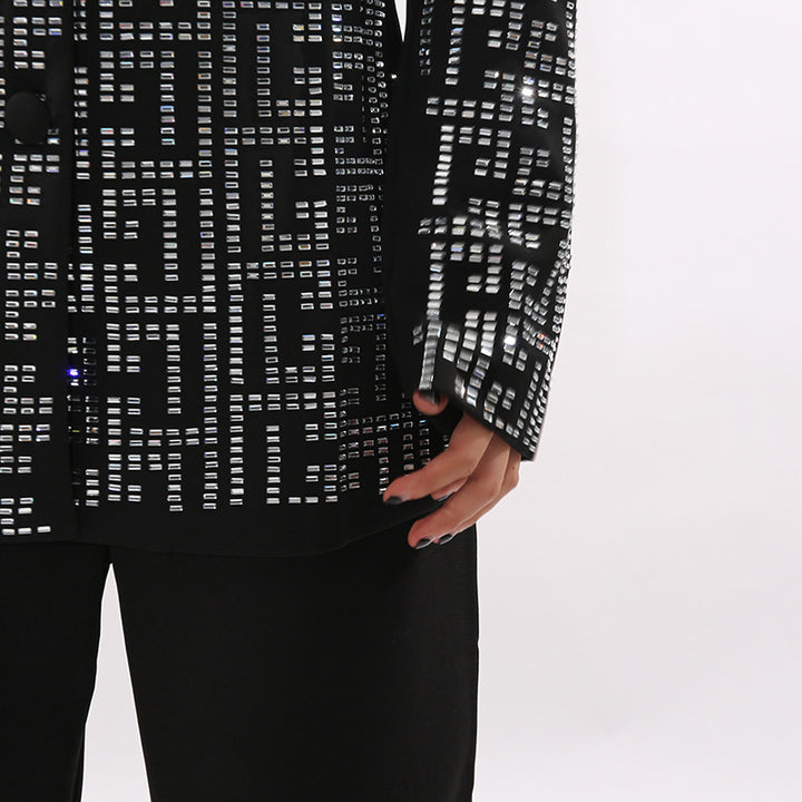 Crystal-Studded Tailored Blazer – NOVA