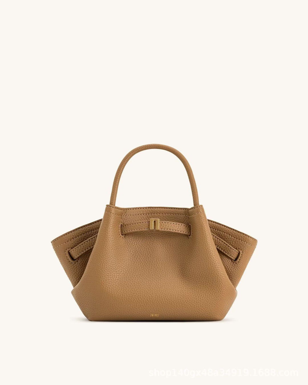 structured mini tote bag with folded side panels – VERA