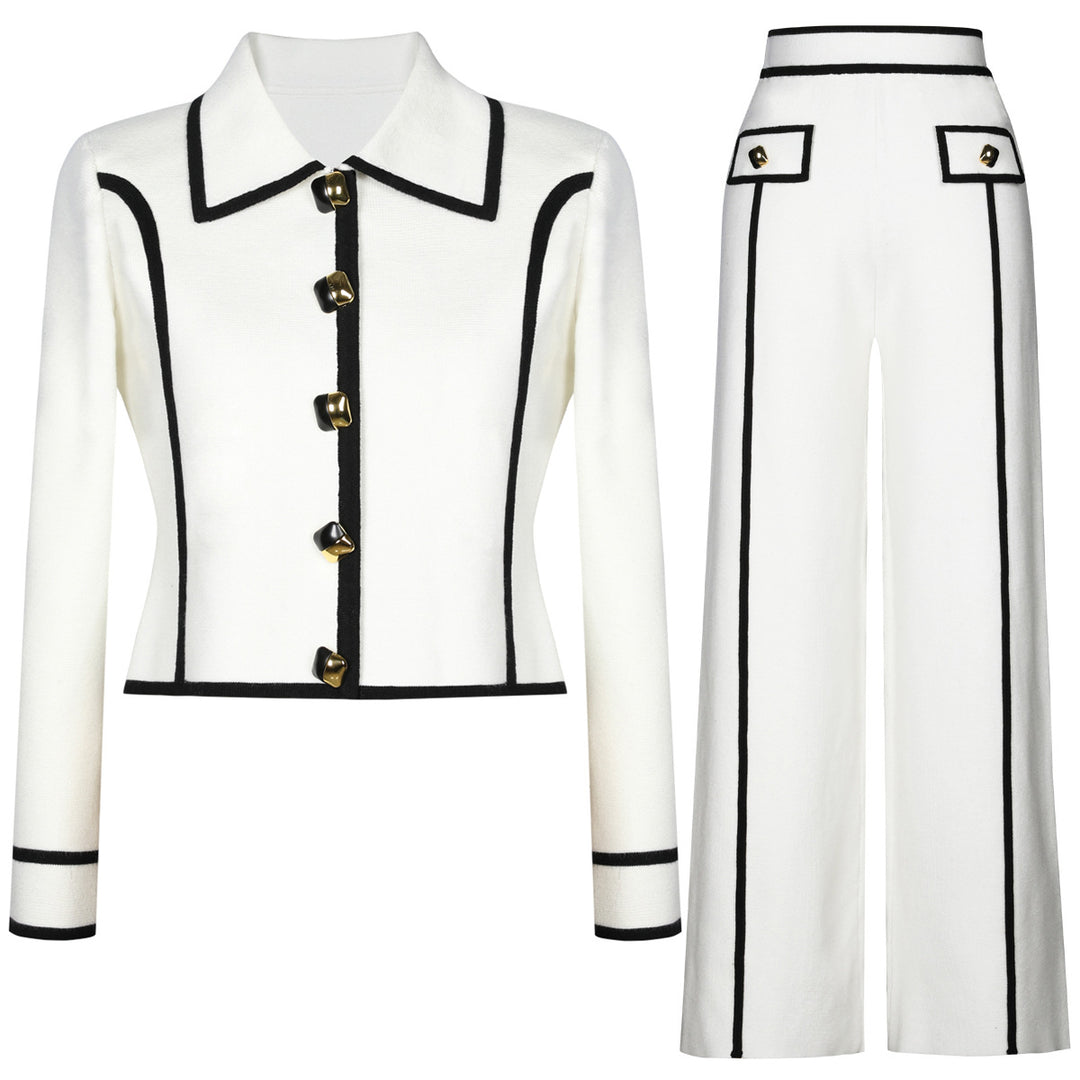 Plissiertes Oberteil mit ausgestellten Ärmeln und Maxirock-Set mit Taillengürtel – Rosiny 