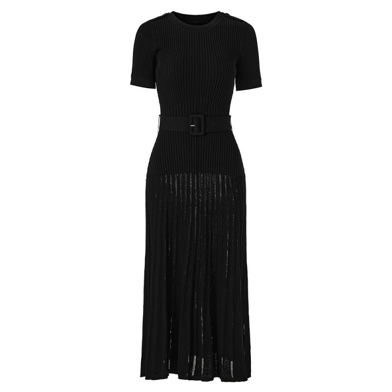 Champagne Ribbed Knit Maxi Dress - Grace