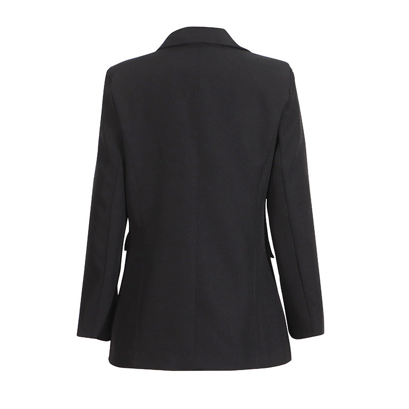 tailored blazer with gold floral embellishment – AURELIA