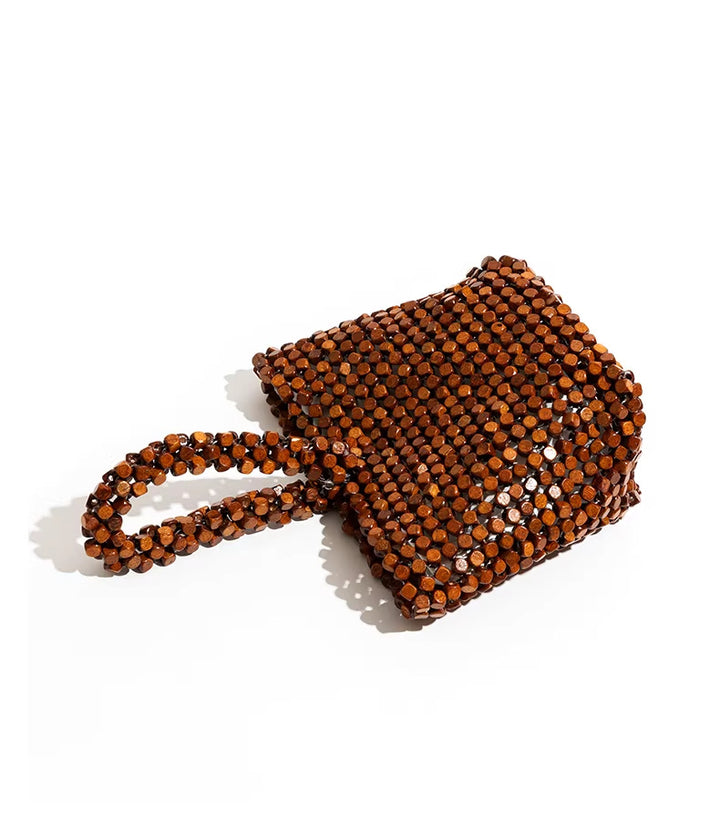 mini beaded tote bag with structured handle – COCO