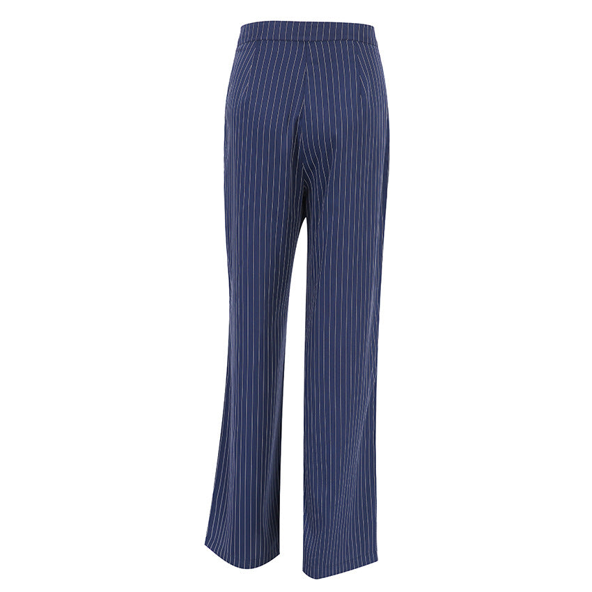 high-waist pinstripe wide-leg trousers – STRIPE