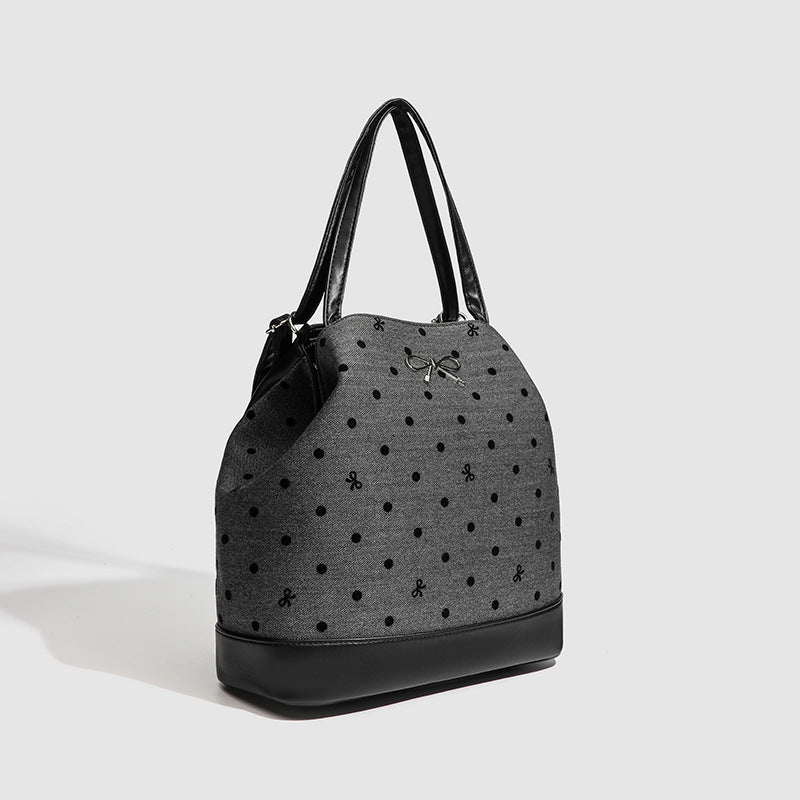 Polka Dot Bow Shoulder Bag - Cute
