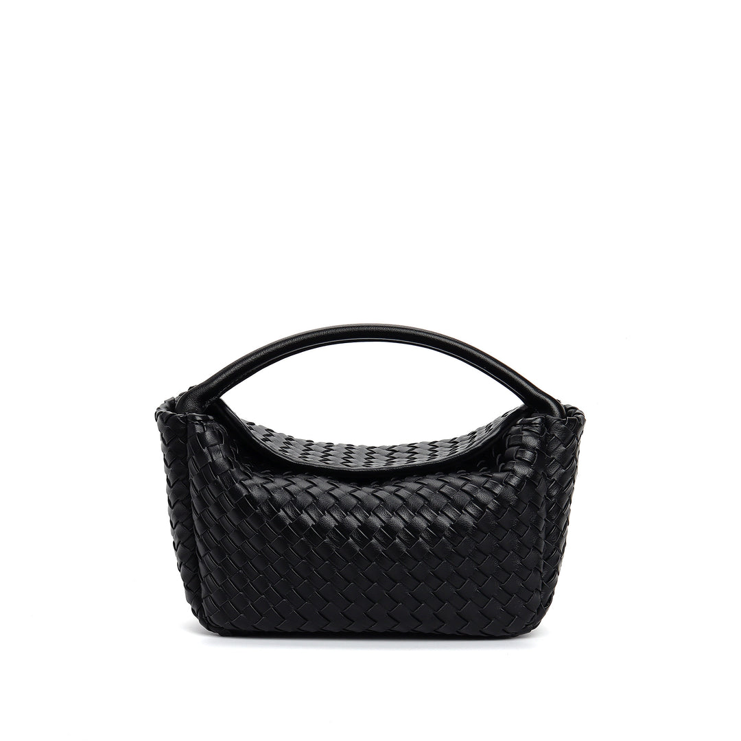 mini woven hobo bag with curved handle - NAIA