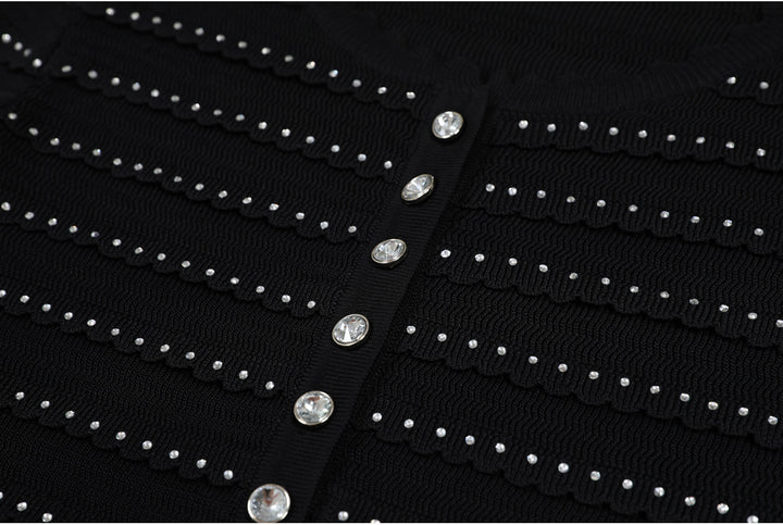 Geplooide top met uitlopende mouwen en maxi-rok set met tailleband – Rosiny 