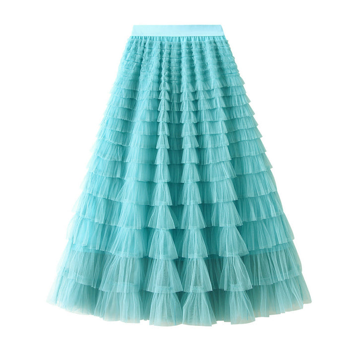 Multi-layered midi skirt with elastic waistband - Sidvu