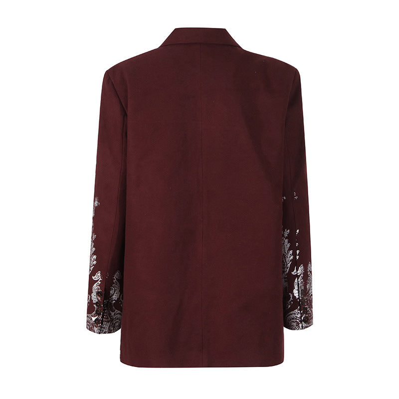 tailored blazer with baroque jacquard detailing – RAVENNA
