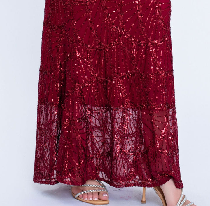 halter sequin mermaid gown with draped shoulder chains – AURORIAN