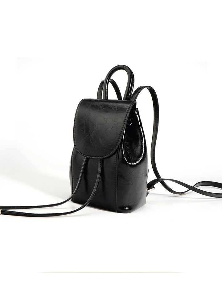 mini structured backpack with rounded flap - LIXA