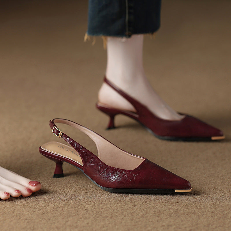 slingback pumps with metallic tip – SERENATLU