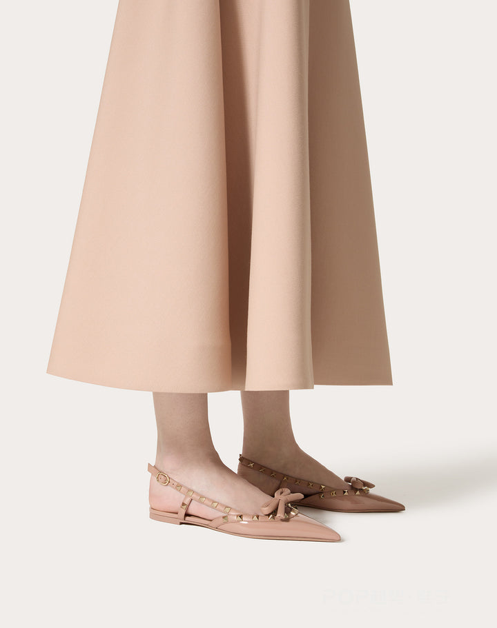 studded bow-detail pointed flats – VERAZIA