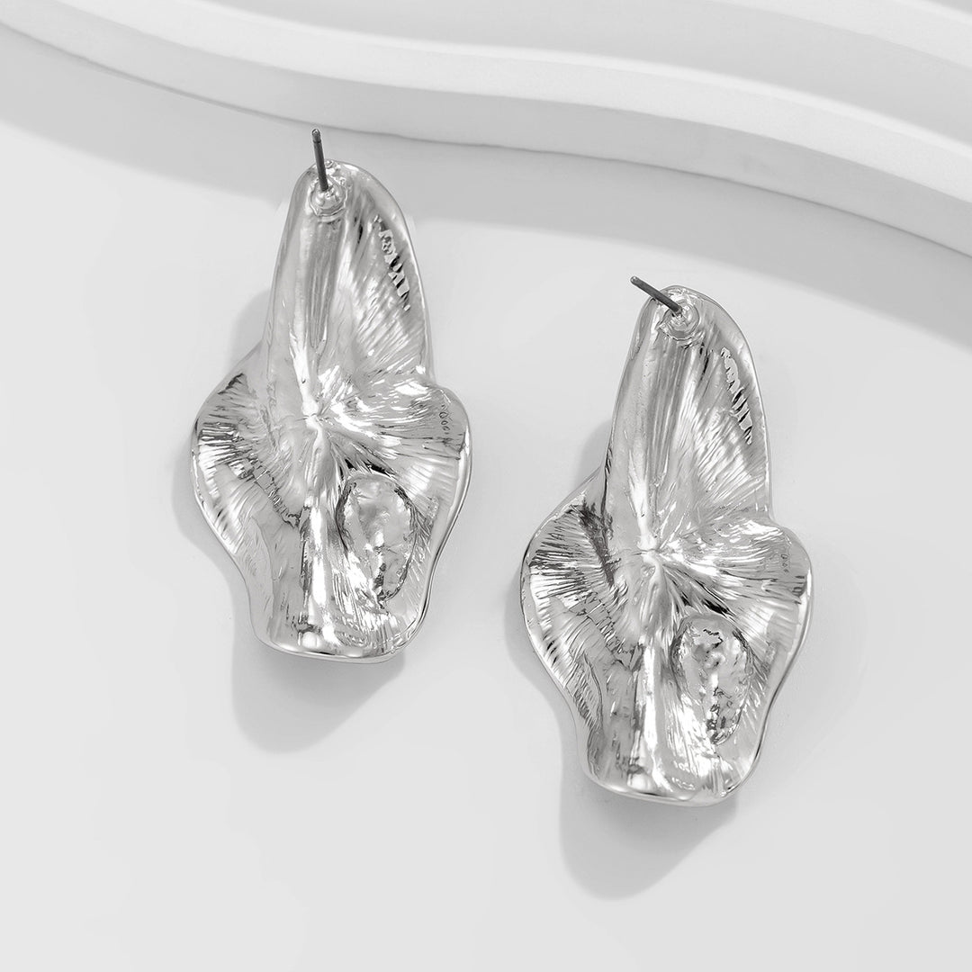 Boucles d'oreilles créoles à double couche texturée avec détail gravé – Akoma 