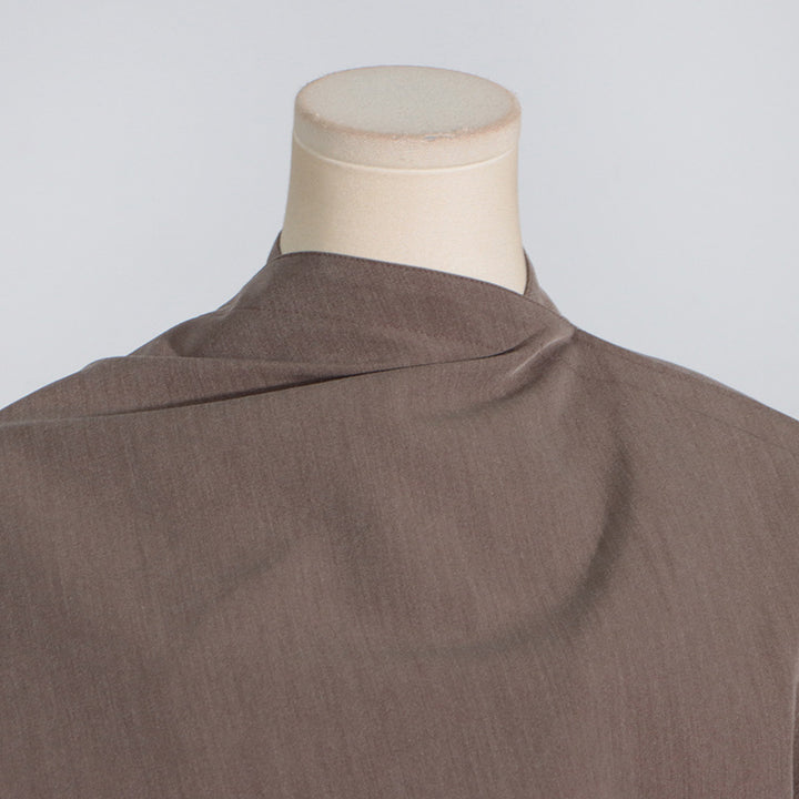 asymmetric cropped jacket with draped overlay – RHEA