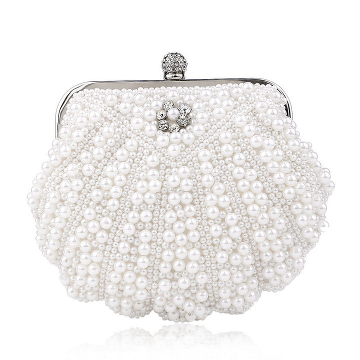 beaded pearl clutch with crystal clasp - RoviL