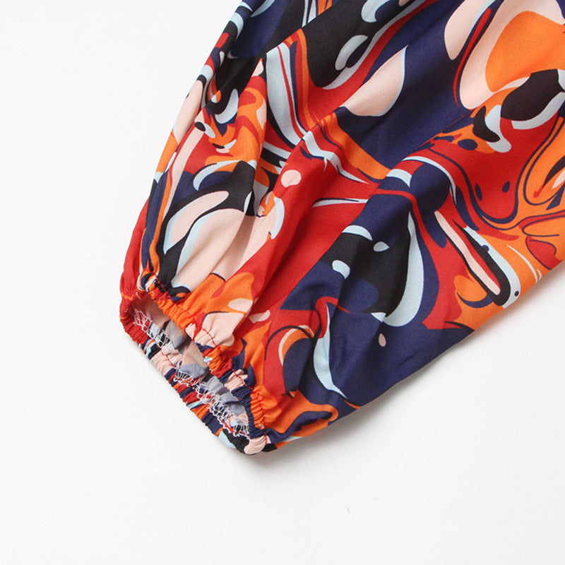 long-sleeve mini dress with belted waist - AURELIAXIN