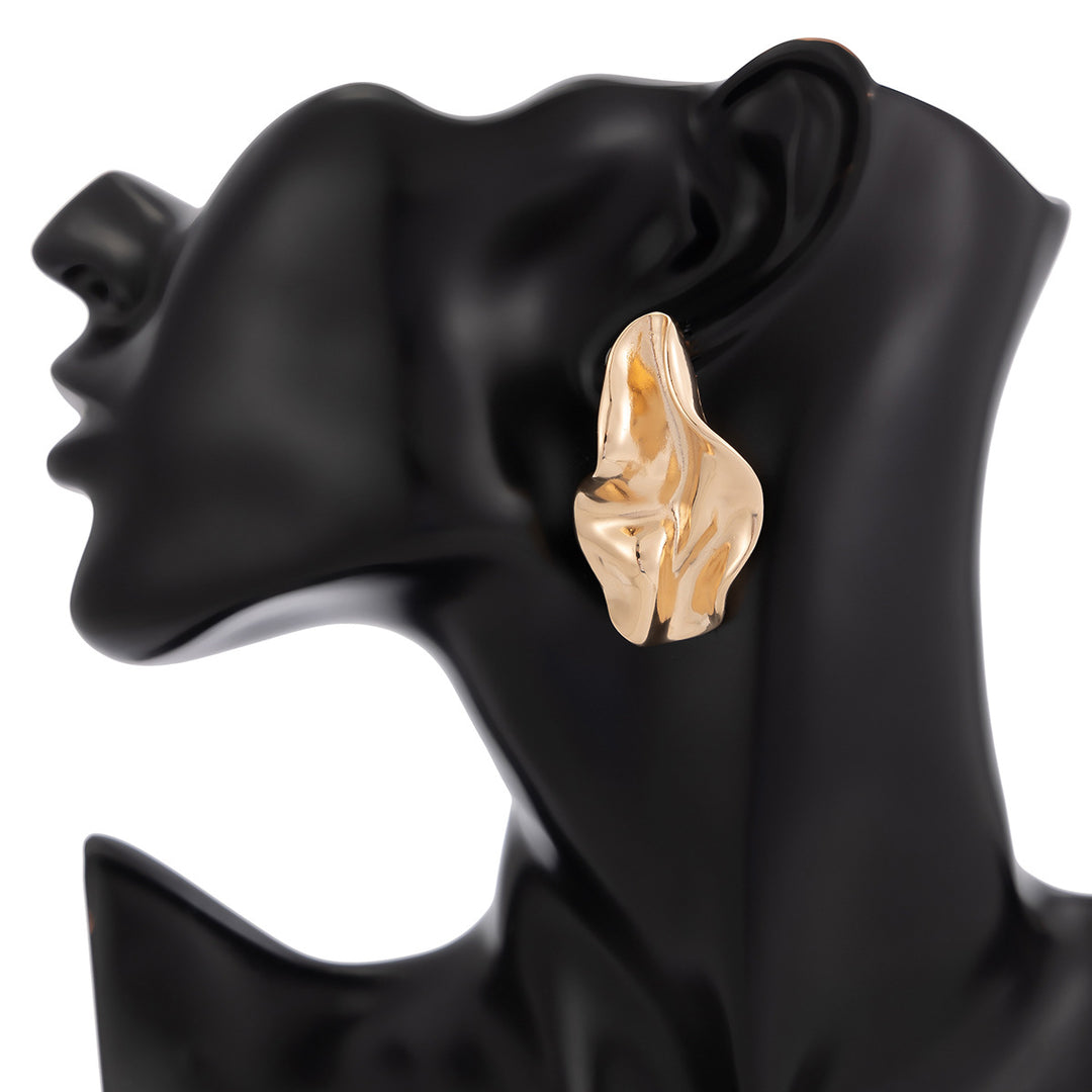 Boucles d'oreilles créoles à double couche texturée avec détail gravé – Akoma 