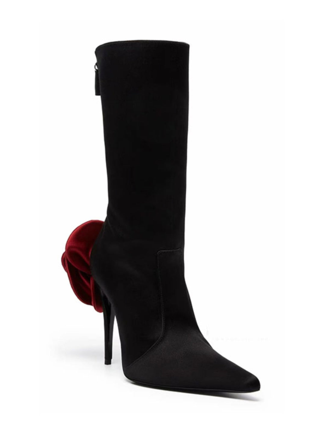 pointed-toe stiletto boots with floral back detail - Effie
