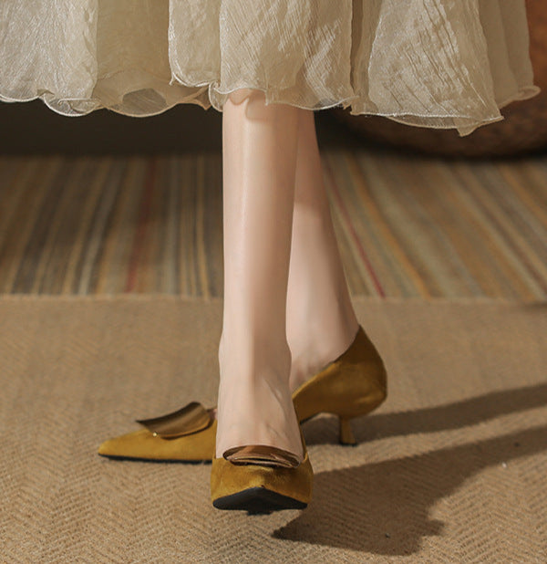 Plissiertes Oberteil mit ausgestellten Ärmeln und Maxirock-Set mit Taillengürtel – Rosiny 