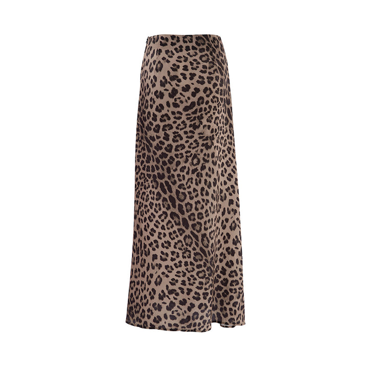 Leopard Print Satin Maxi Skirt – SAVANNA