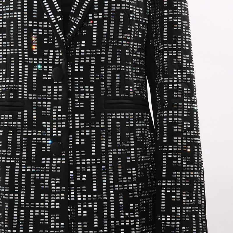 Crystal-Studded Tailored Blazer – NOVA
