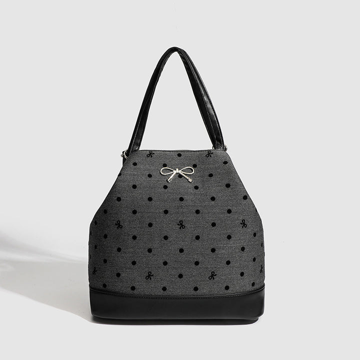 Polka Dot Bow Shoulder Bag - Cute