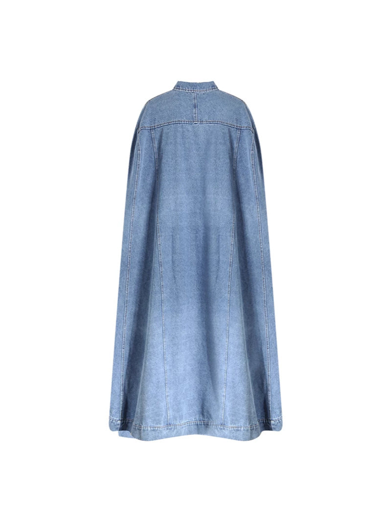 Suède cropped trenchcoat met riem en gelaagde mouwen - Linra 