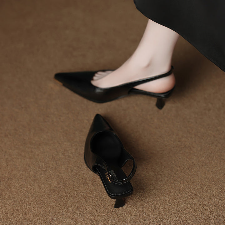 slingback pumps with metallic tip – SERENATLU