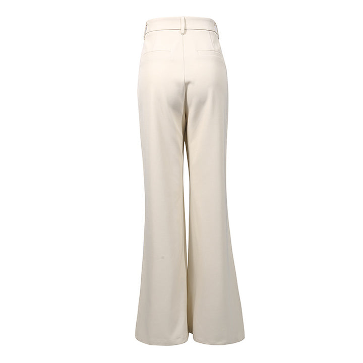 tailored ivory blazer set with gold statement buttons – AURELIE