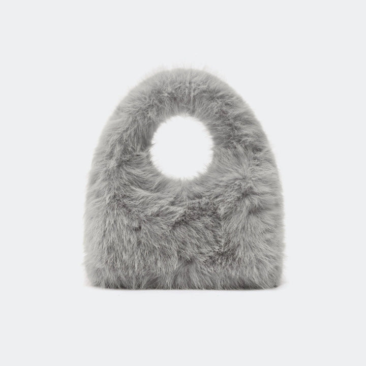 Mini Faux Fur Handbag with Cut-Out Handle – BLMI